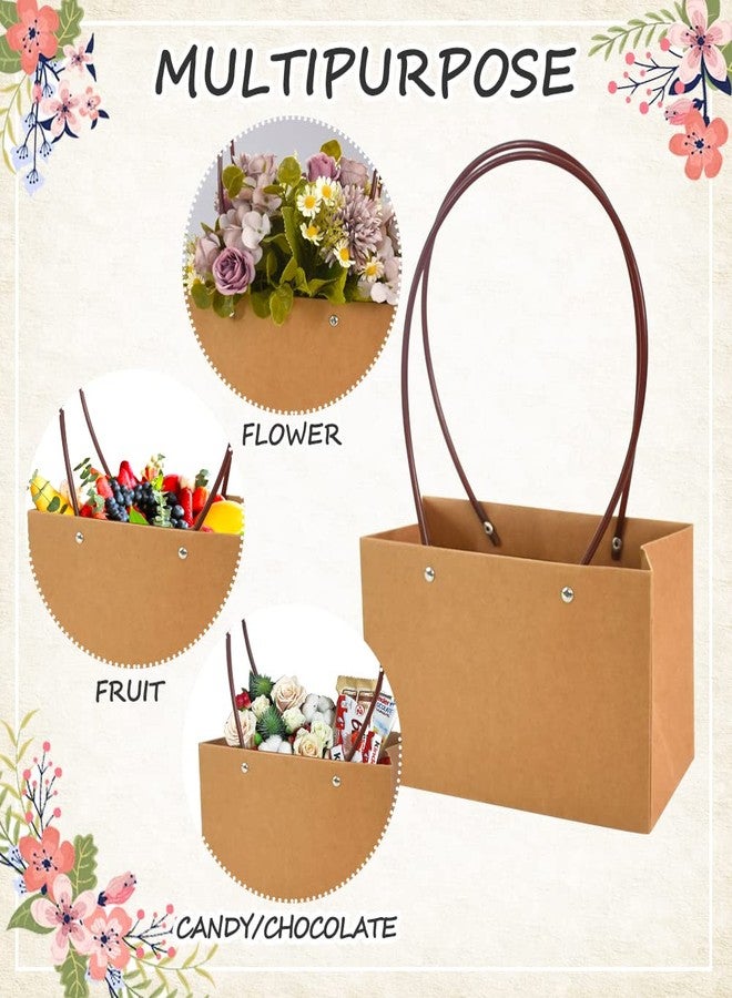 BEISHIDA Multi Flower Gift Bags for Bouquets,4PCS Rectangle Flower Bouquet Box with Handle for Bouquet Packaging Floral Wrap Florist Supplies Basket Graduation Wedding Valentine Gift Craft(8.6x3.9x13 in) - Image 4